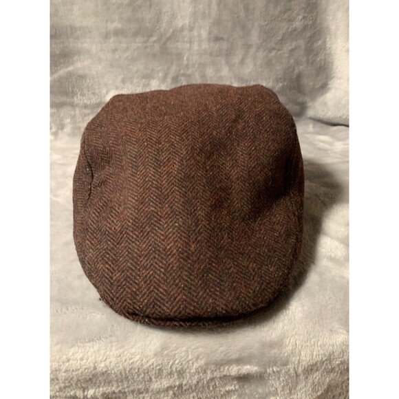 Stetson Brown Herringbone Flat Cap - Picture 1 of 14